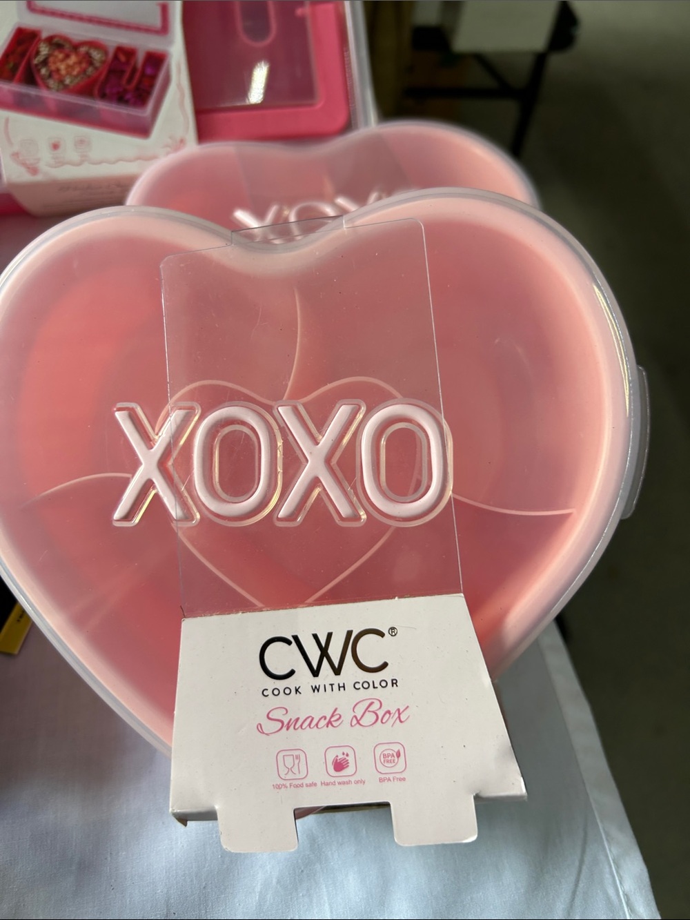 CWC XOXO Pink Heart Snack Box